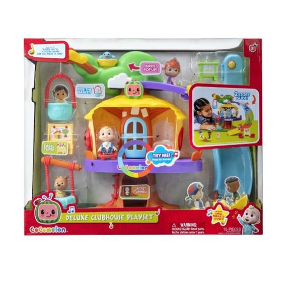 Cocomelon Deluxe Clubhouse Playset Sounds Interactive Figurines Slide -NEW - Picture 5 of 5